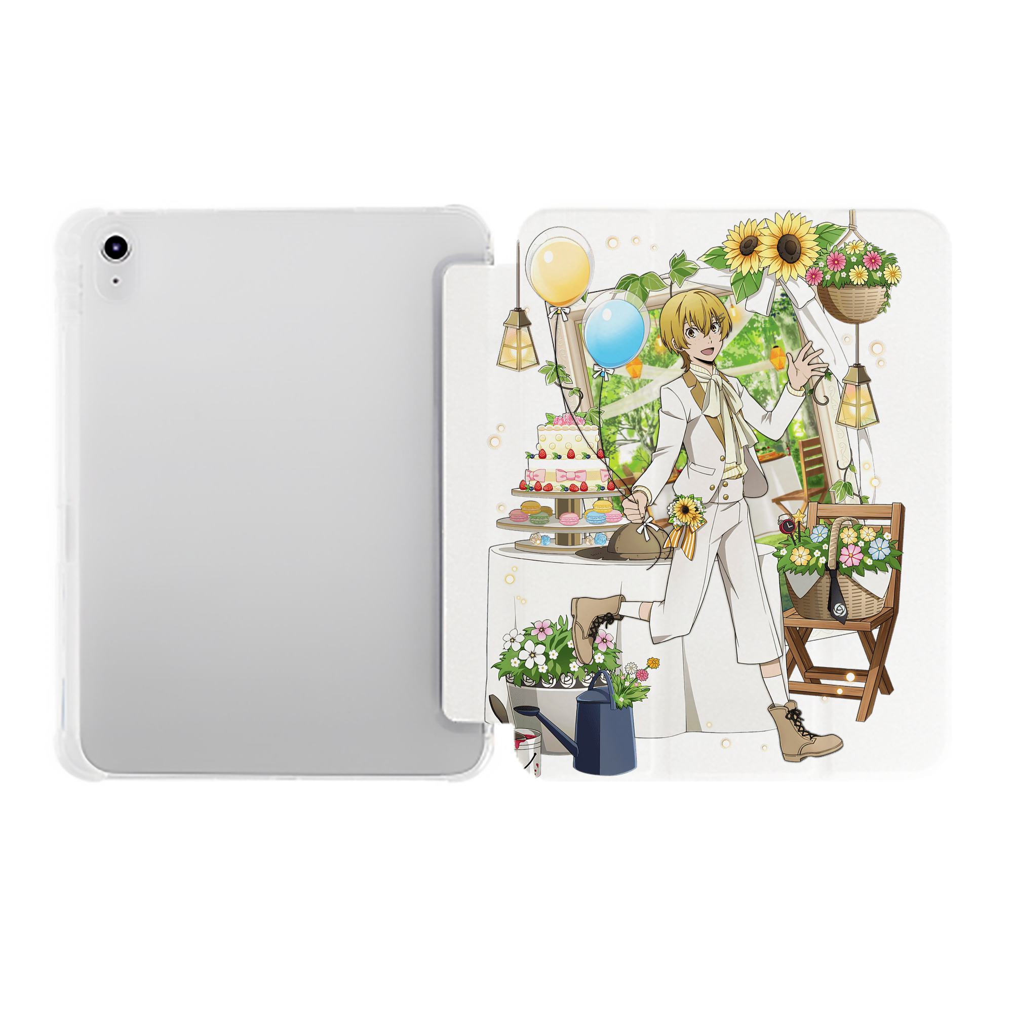 （画像用） 文豪ストレイドッグス Bungo Stray Dogs IPad ケース ペン収納付き 三つ折りスタンド PUレザー×シリコン 対応機種9.5/10.5/10.9インチ